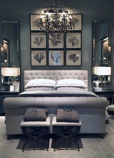 Mirrors In Grey Bedroom