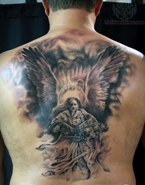 small guardian angel tattoo