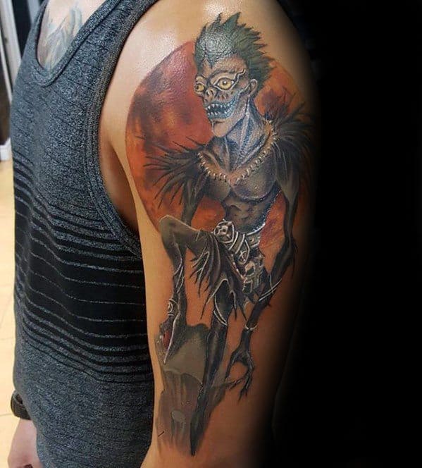 50 Death Note Tattoo Designs For Men - Japanese Manga Ink Ideas