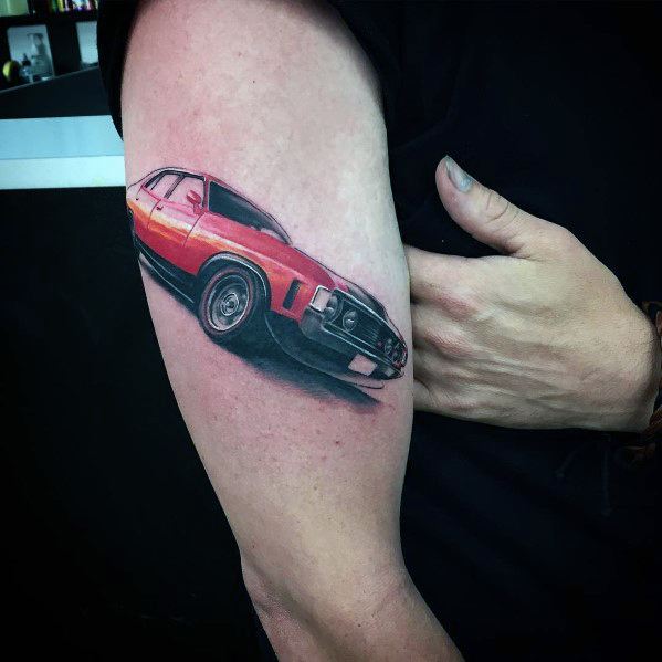 60 Ford Tattoos For Men - Automotive Design Ideas