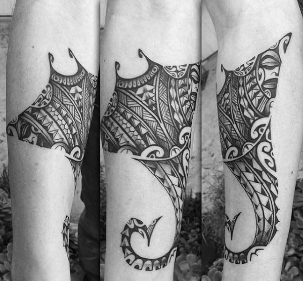 50 Manta Ray Tattoo Designs For Men - Oceanic Ink Ideas