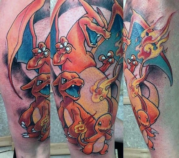 60 Charmander Tattoo Designs For Men Pokemon Ink Ideas