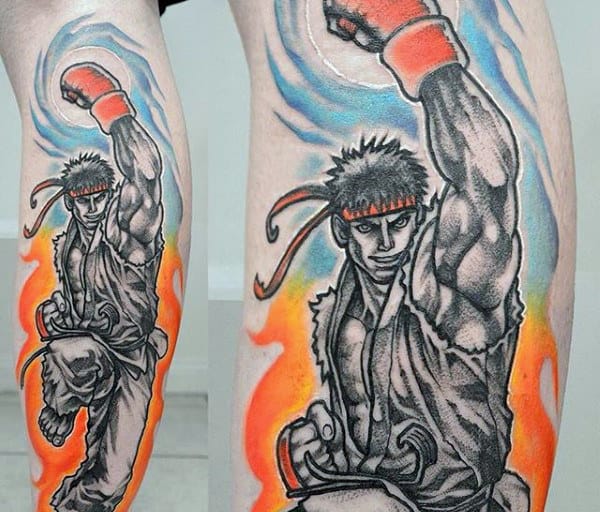 40 Street Fighter Tattoo Designs For Men Video Game Ink Ideas 