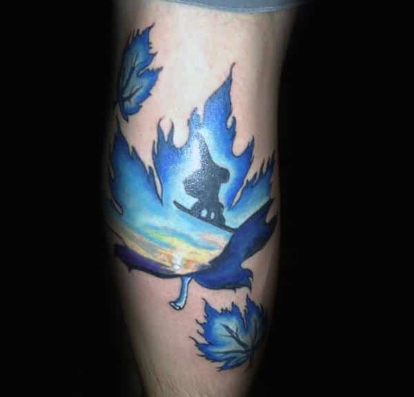 90 Snowboard Tattoo Designs For Men - Cool Ink Ideas