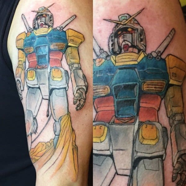 50 Gundam Tattoo Designs For Men - Giant Robot Ink Ideas