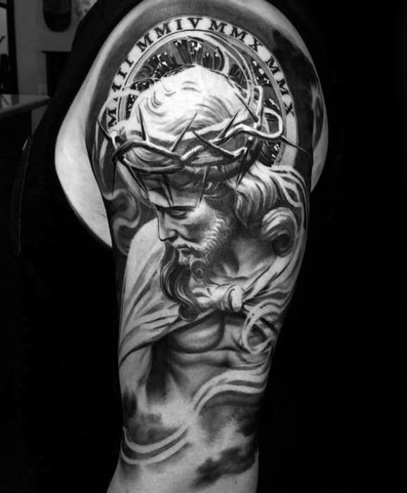 60 3D Jesus Tattoo Designs For Men - Religious Ink Ideas