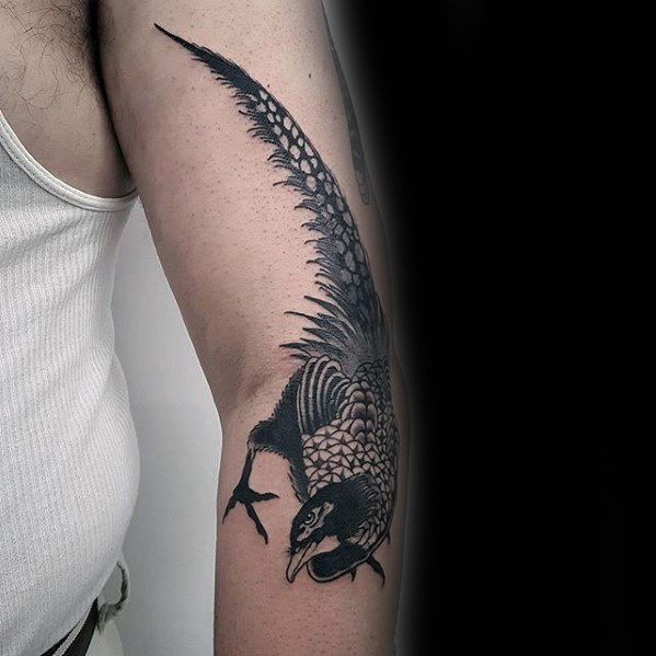 tattoo art pheasant Asian
