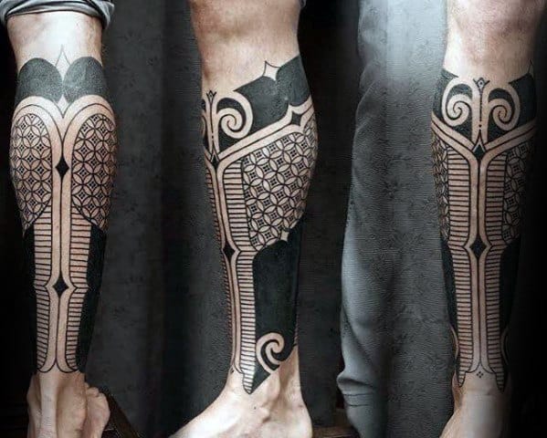Geometric Leg Tattoo Designs - wide 2