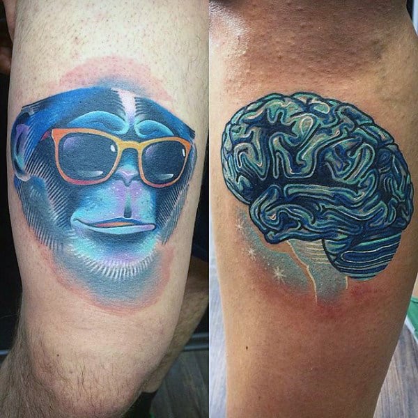 60 Brain Tattoo Designs For Men - Intelligent Ink Ideas