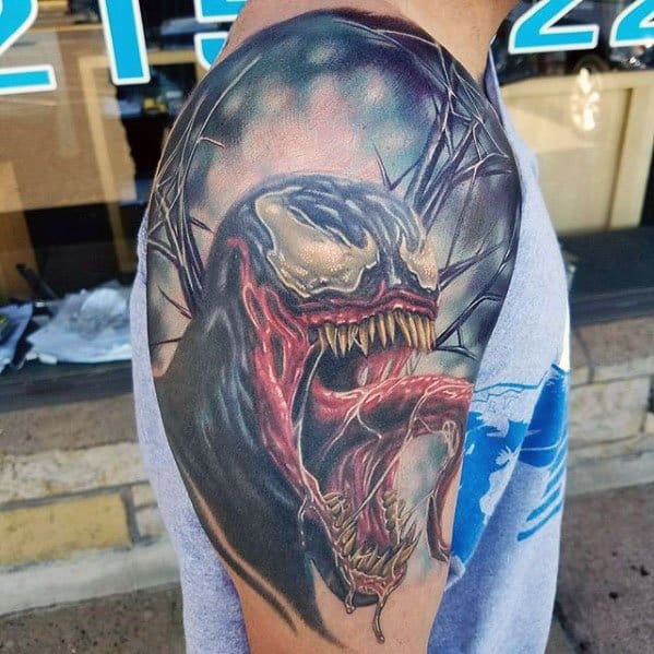 60 Venom Tattoo Designs For Men - Marvel Ink Ideas