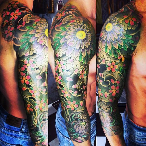 Hawaiian Flower Tattoos For Men