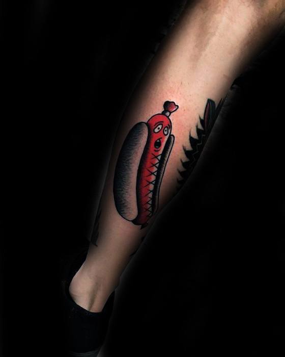 40 Hot Dog Tattoo Designs For Men - Food Ink Ideas
