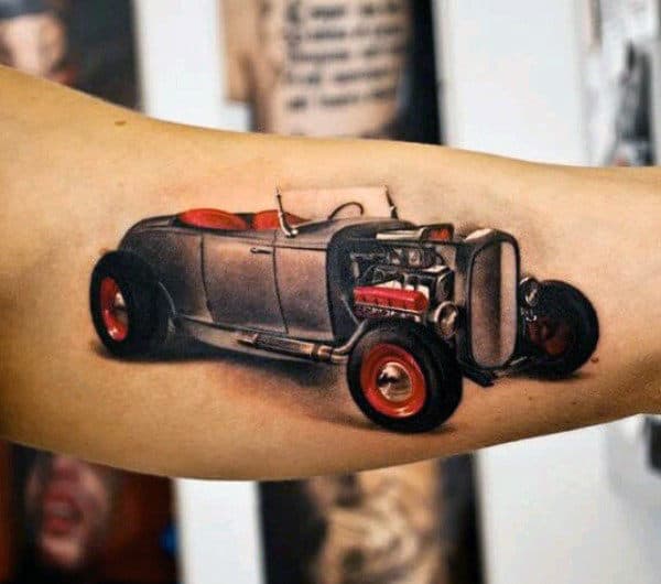 70 Car Tattoos For Men Cool Automotive Design Ideas