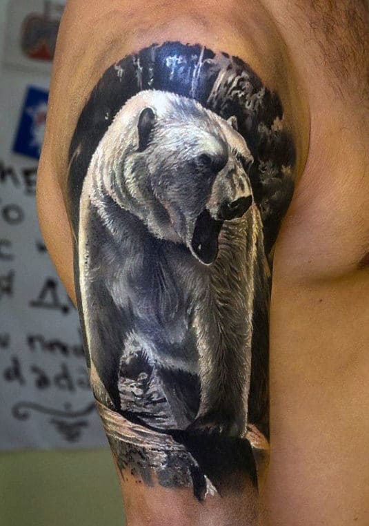 60 Polar Bear Tattoo Designs For Men - Arctic Ink Ideas