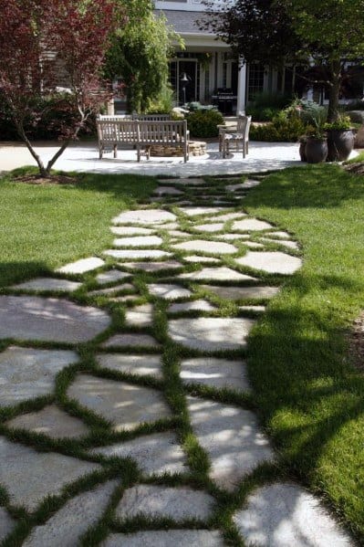 Top 60 Best Stone Walkway Ideas - Hardscape Path Designs