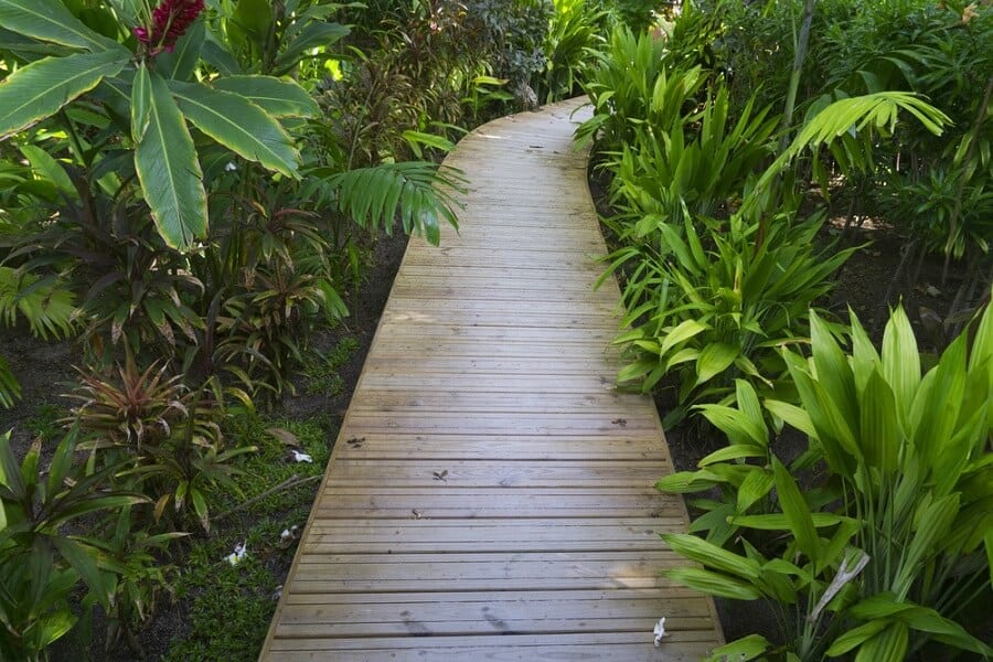 Top 50 Best Wooden Walkway Ideas - Wood Path Designs
