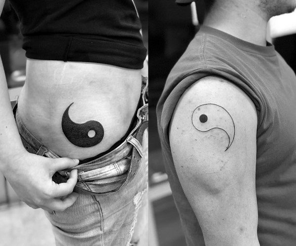 ideas for couple tattoos yin yang