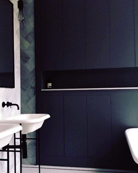 Impressive Navy Blue Bathroom Ideas