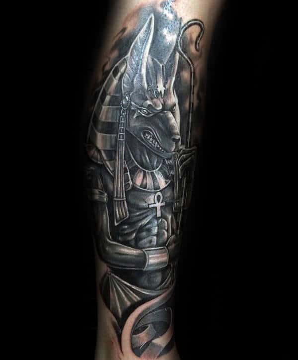 100 Anubis Tattoo Designs For Men - Egyptian Canine Ink Ideas