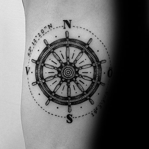 Incredible Simple Compass Tattoos For Men