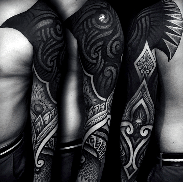 75 Blackwork Tattoo Designs For Men - Bold Masculine Ink