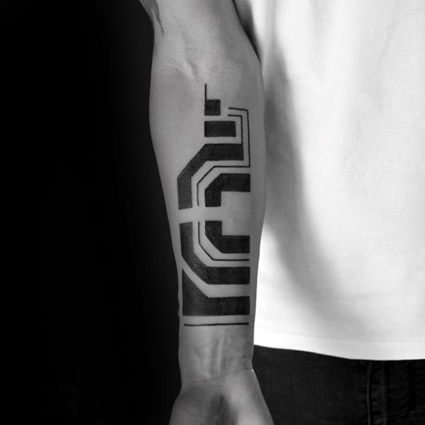50 Simple Line Tattoos For Men - Manly Ink Design Ideas