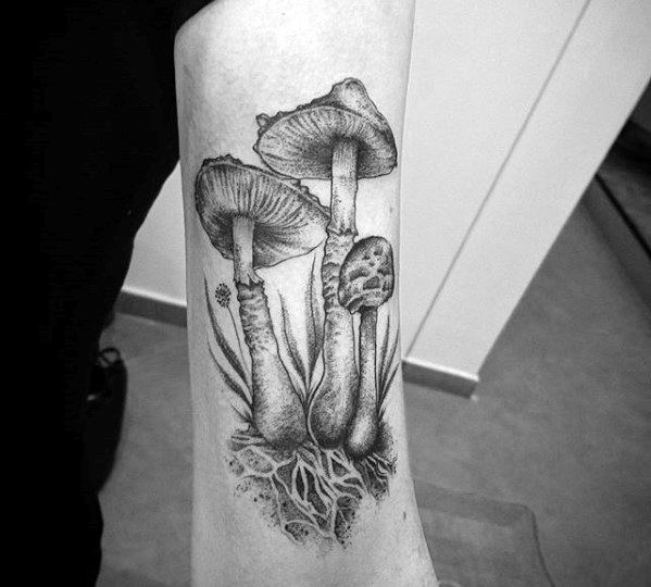 60 Mushroom Tattoo Designs For Men - Fungus Ink Ideas