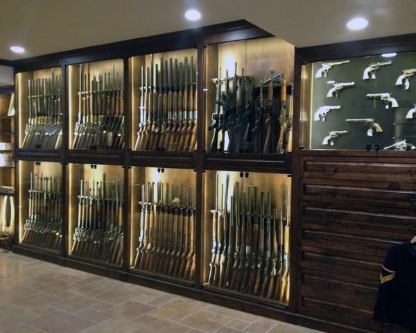 Large Gun Room With Arms Cache Of Firearms