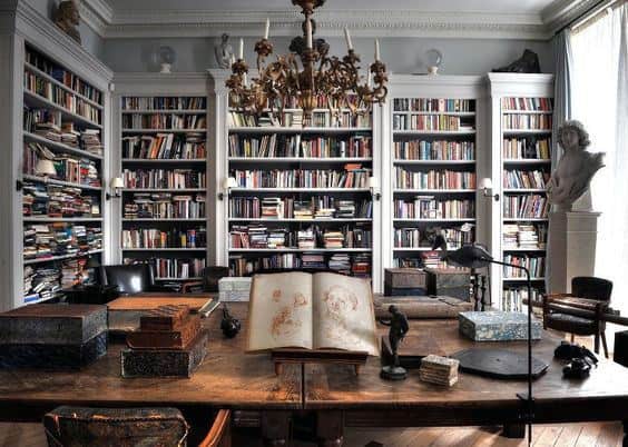 library elegant decor private bookcases reading