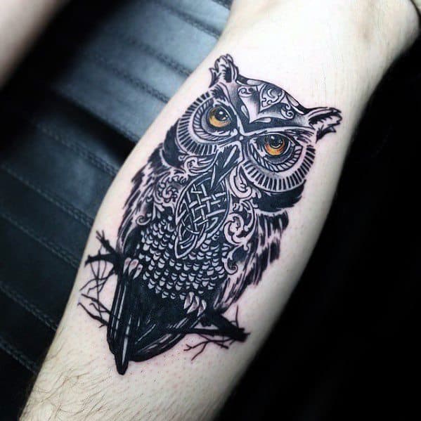 30 Celtic Owl Tattoo Designs For Men - Knot Ink Ideas