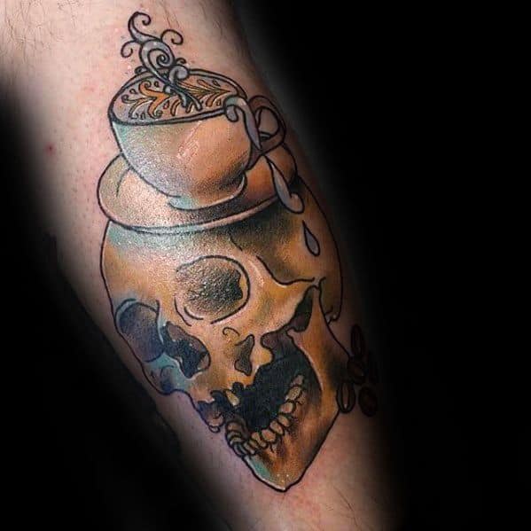 40 Coffee Cup Tattoo Designs For Men - Java Ink Ideas