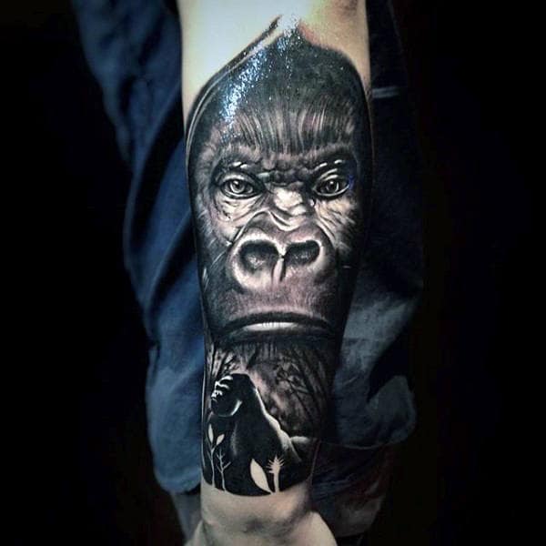 100 Gorilla Tattoo Designs For Men - Great Ape Ideas