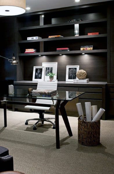 75 Small Home Office Ideas For Men - Masculine Interior Designs