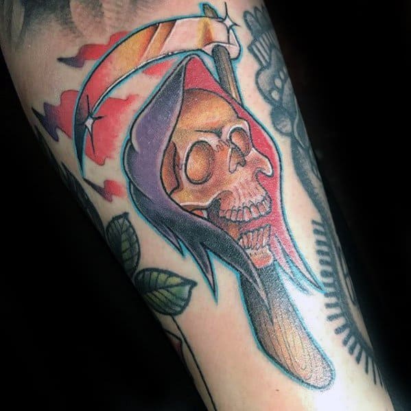 Male Cool Filler Grim Reaper Tattoo Ideas
