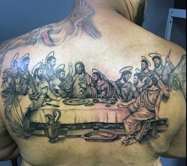 40 Last Supper Tattoo Designs For Men Christian Ink Ideas