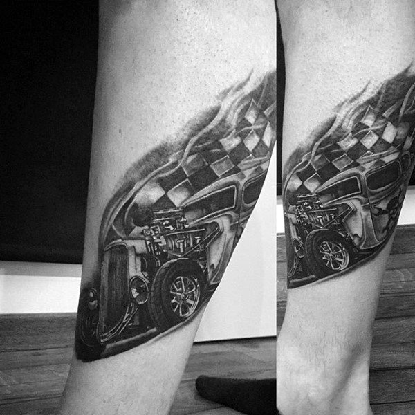 70 Hot Rod Tattoo Designs For Men - Automobile Aficionado Ideas