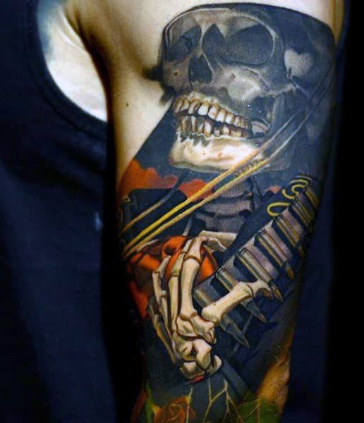 50 Skeleton Tattoos For Men After Life