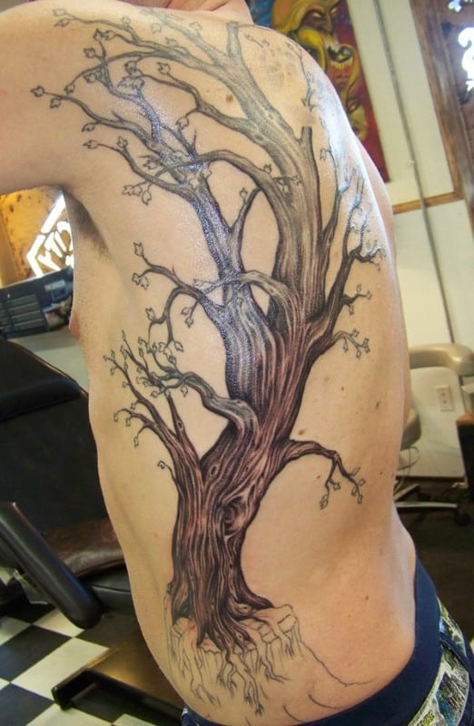 40 Tree Back Tattoo Designs For Men - Wooden Ink Ideas