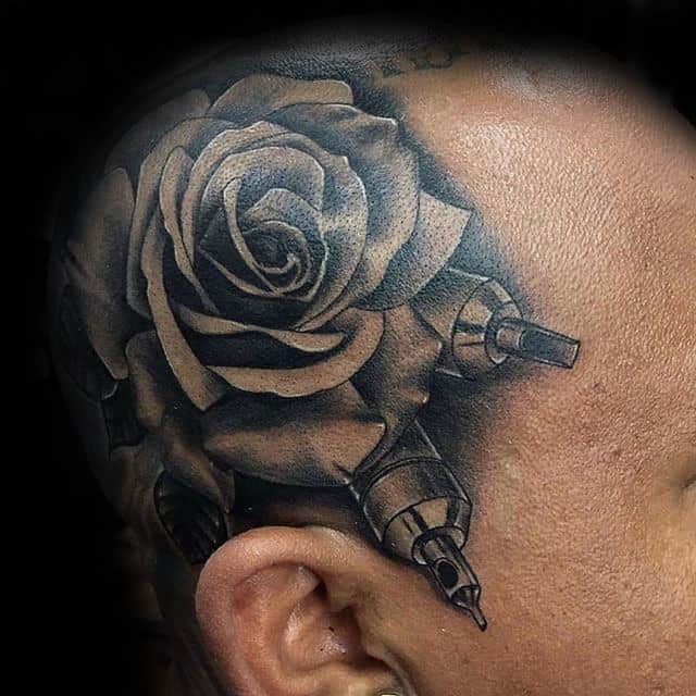 80 Black Rose Tattoo Designs For Men - Dark Ink Ideas