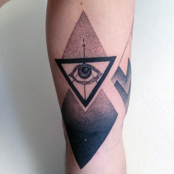 90 Triangle Tattoo Designs For Men Manly Ink Ideas