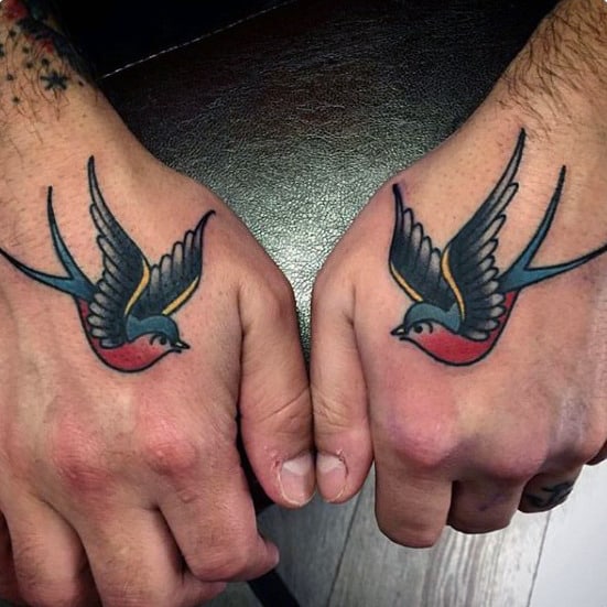 Swallow Tattoo Hand 49