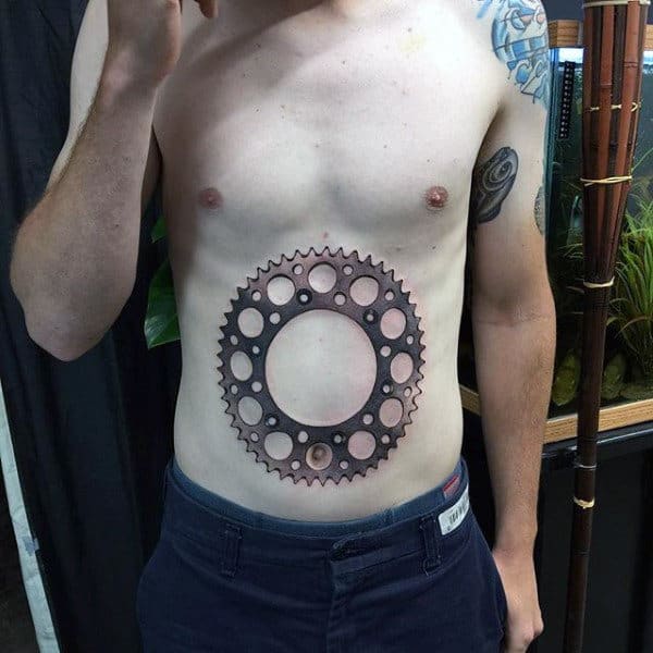 40 Sprocket Tattoo Designs For Men - Gear Ink Ideas