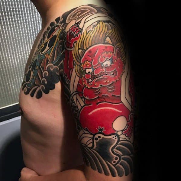 60 Raijin Tattoo Designs For Men - Japanese Mythology Ink Ideas
