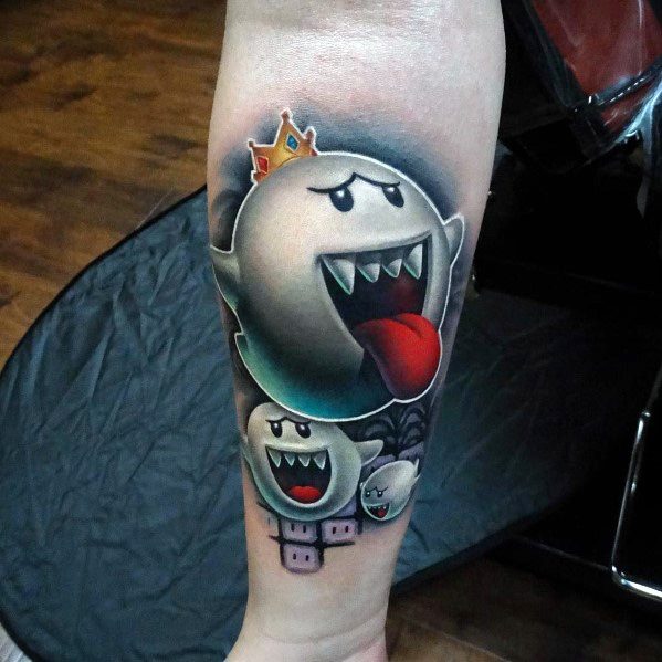 40 Mario Ghost Tattoo Ideas For Men - Boos Designs