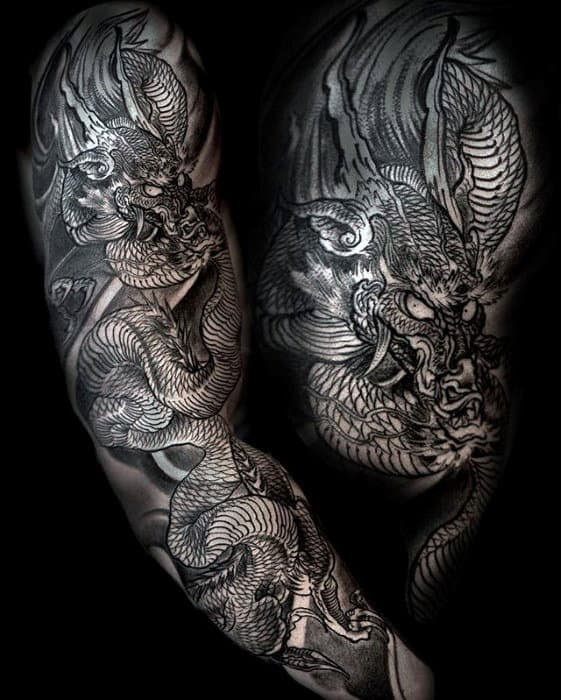 70 Dragon Arm Tattoo Designs For Men - Fire Breathing Ink Ideas