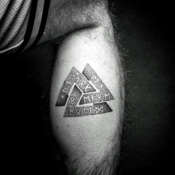 geometric for guys tattoo For Designs Men Ideas Norse Valknut   Ink Mythology Tattoo 50