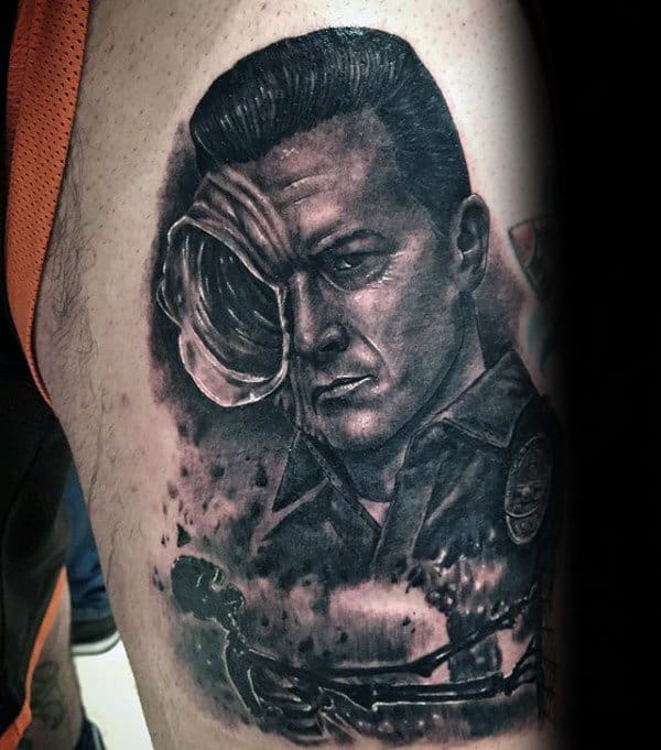 60 Terminator Tattoo Designs For Men Manly Mechanical Ink Ideas