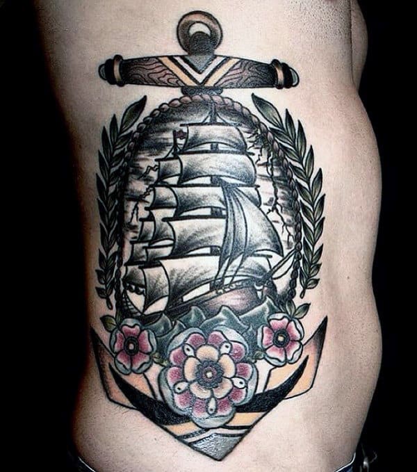 70 Traditional Anchor Tattoo Designs For Men Vintage Ideas