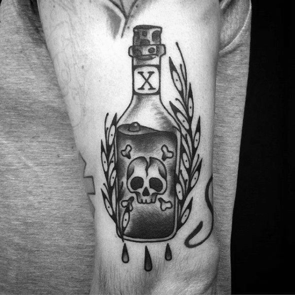 40 Poison Bottle Tattoo Designs For Men - Killer Ink Ideas