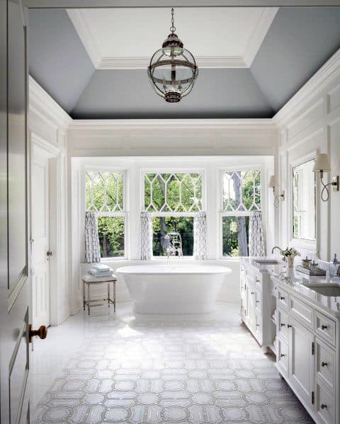 Master Bathroom Crown Molding Ideas With Vaulted Ceiling